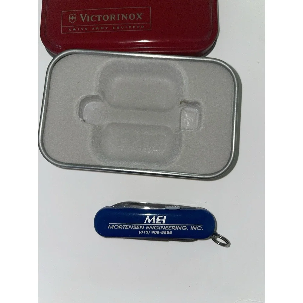 VICTORINOX Swiss Army Knife in Tin Box Cute Little Knife, NEW